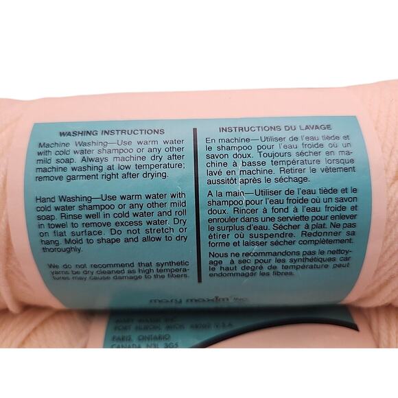 2 Skein of Mary Maxim Starlette Yarn - Teinte 3.5oz 4ply Worsted 100% Acrylic - Picture 4 of 7